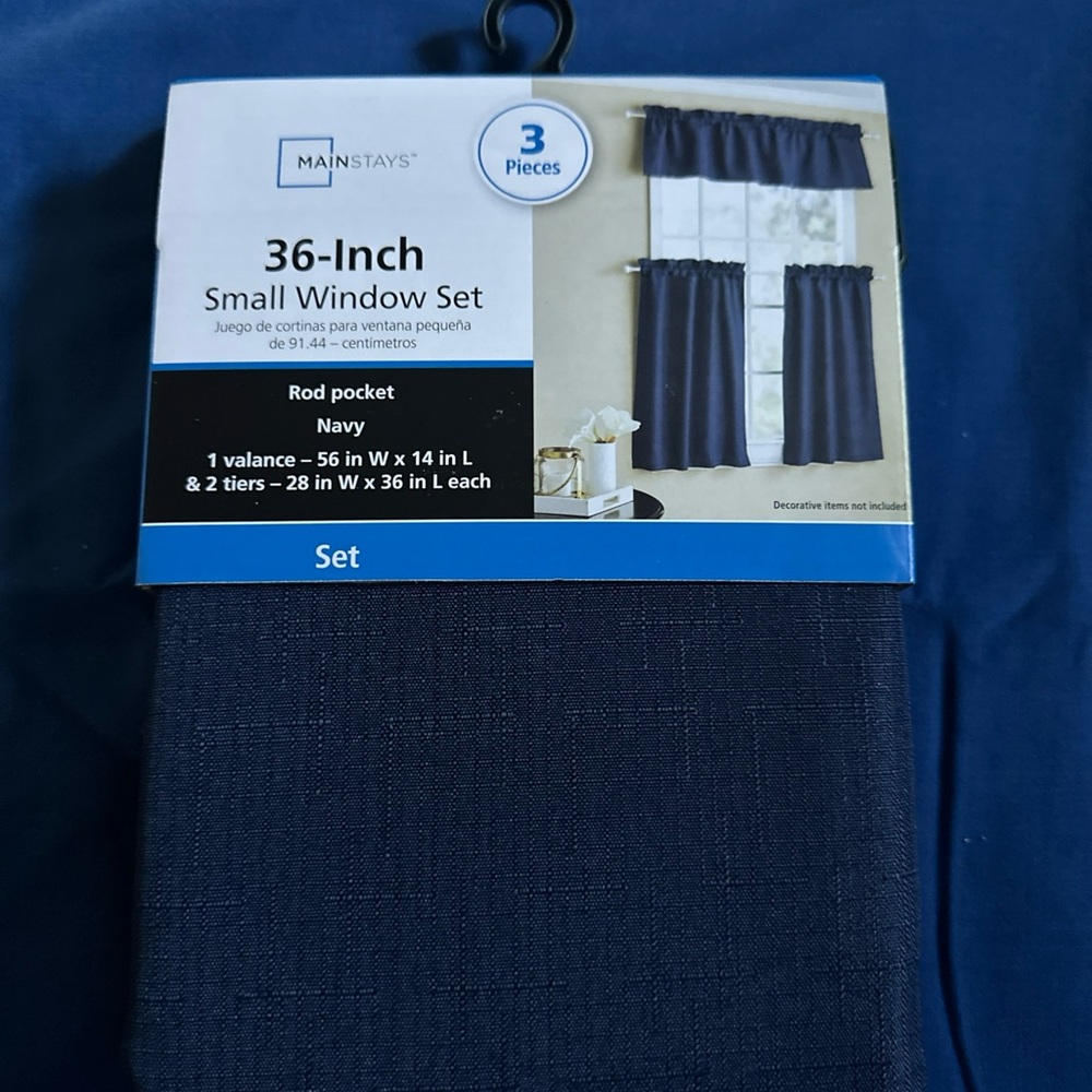 Mainstays Blue Curtains & Drapes Accents